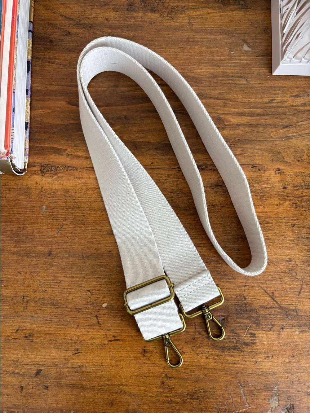 Madewell Cream Knit Crossbody Bag Strap